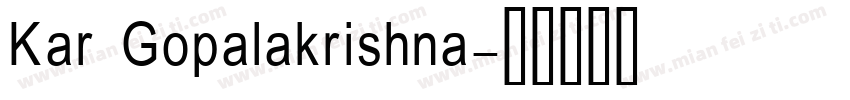 Kar Gopalakrishna字体转换